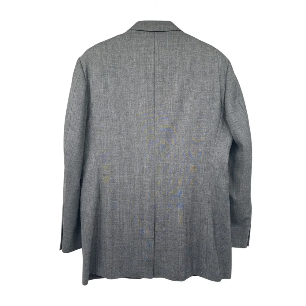 Hickey Freeman 42L Gray 100% Wool Blazer Men USA Made Luxury Sport Coat Tailored